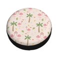 thumbnail image 4 of PUREYAH Cartoon Flamingos Pink Background Rv Spare Tire Cover, Wheel Covers Protectors Universal Fit for Camping Travel Trailer Truck 14 inch, 4 of 6