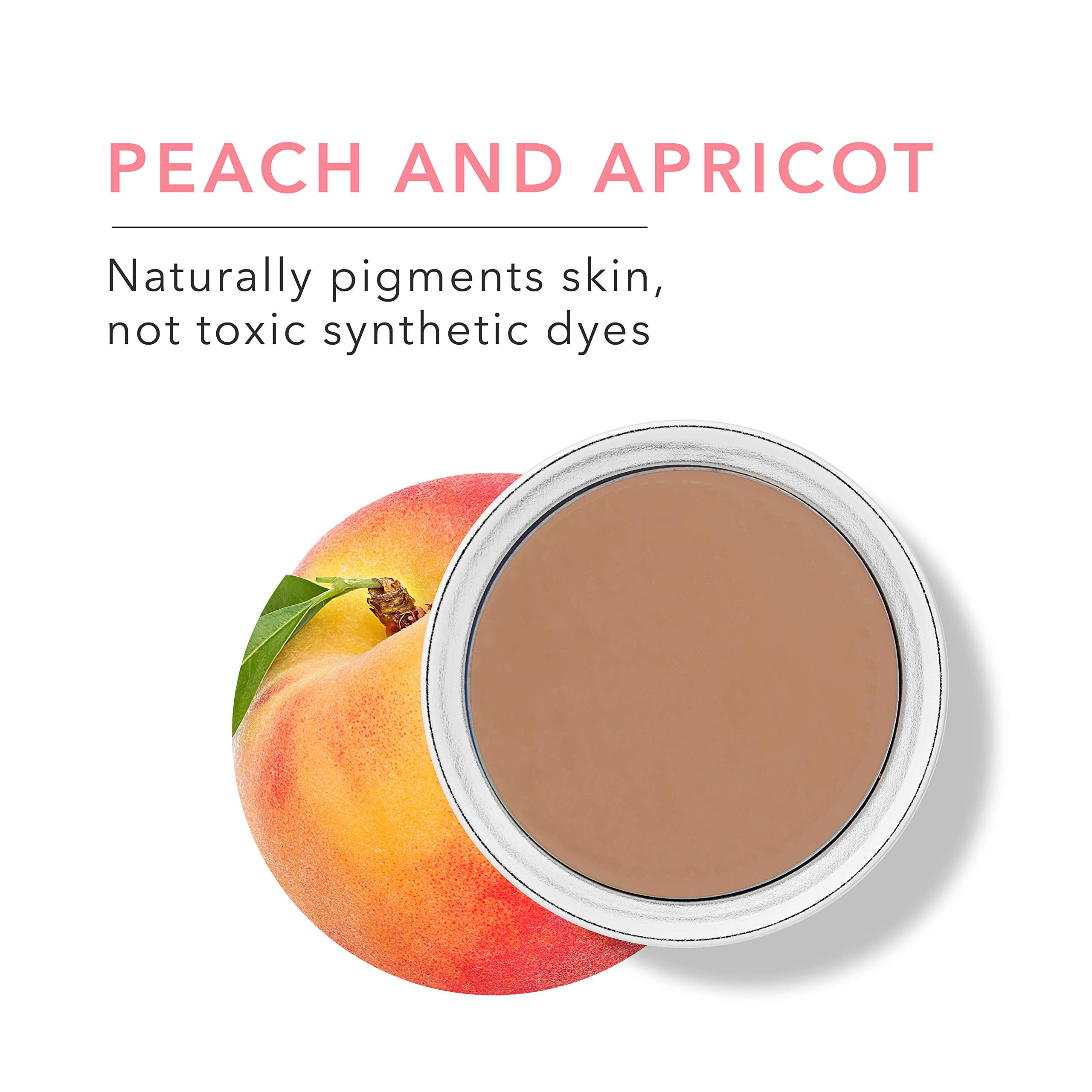 100% PURE Cream Foundation Concealer Face Makeup Medium to Full Matte Coverage - Vegan Fruit Pigmented Toffee Color (Tan with Neutral Undertone) - 0.32 oz