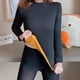 thumbnail image 2 of Minnieouse Camisa térmica, ropa de abrigo, suministros para mujeres, Top lavable, lencería larga, ropa interior de invierno ajustada gruesa y Ropa interior Negro XXL Minnieouse AP013712-05, 2 of 6