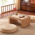 thumbnail image 6 of Japanese Style Handcrafted Friendly Padded Knitted Straw Flat Seat Cushion, Hand Woven Tatami Floor Cushion Pad - 45x45cm, 6 of 6