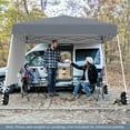 thumbnail image 4 of Costway 10 X 10FT Pop up Canopy Tent with 1 Sidewall, Portable Backpack, 4 Stakes Slant Leg Gray, 4 of 10