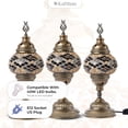 thumbnail image 2 of Kafthan Turkish 14.5” Metal Table Lamp with Mosaic Glass Spheres Shade, 2 of 7