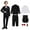 Black, variant on Boy's Formal Suit 6 Piece Set Slim Fit Kids Tuxedo Suits for Wedding Teen Toddler Boy Dress Suit Outfit Black 2-3 Years