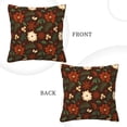 thumbnail image 3 of Square Throw Pillow Covers with Core, Hollyhock Christmas Graffiti Pillows for Sofa Beds, 16"x16", 3 of 9