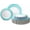 G. Imperial Aqua & Silver, variant on " OCCASIONS " 50 Plates Pack (25 Guests)-Heavyweight Wedding Party Disposable Plastic Plate Set -(25x10.5'' Dinner + 25x8'' Salad/Dessert) (Imperial in White & Silver Rim)