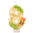 thumbnail image 2 of Birthday Candle, Themed Birthday Party Decorations, Floral Birthday Decorations, Bumble Decorations, Whimsical Numeric Candle with 3D and Daisy Accents for Themed Birthday Party, 2 of 6