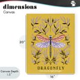 thumbnail image 4 of Stupell Industries Eclectic Dragonfly Symmetry on Yellow Canvas Art, 16 x 20, by Indira Prieto | IndySign, 4 of 8