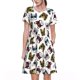 thumbnail image 1 of Balery Bulldog Sunglasses Face Vestidos sueltos de manga corta para mujer, vestidos de verano 2025, vestidos casuales de corte A con vuelo., 1 of 6
