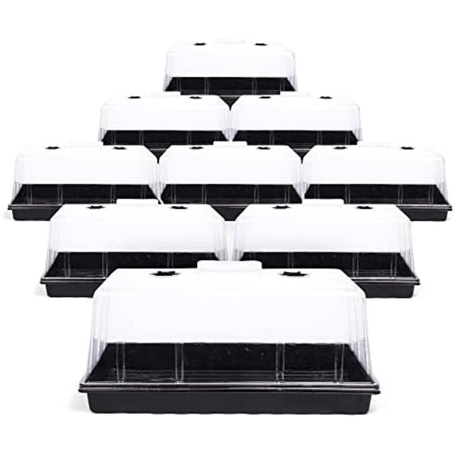 Seed Starter Trays And Humidity Domes 9 Pack 1020 Trays Cloning
