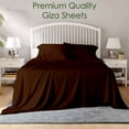thumbnail image 2 of 21 Inch Extra Deep Pockets -Queen XL Giza 1000-Thread-Count Cotton 6-PC Sheet Set - Chocolate, 2 of 7