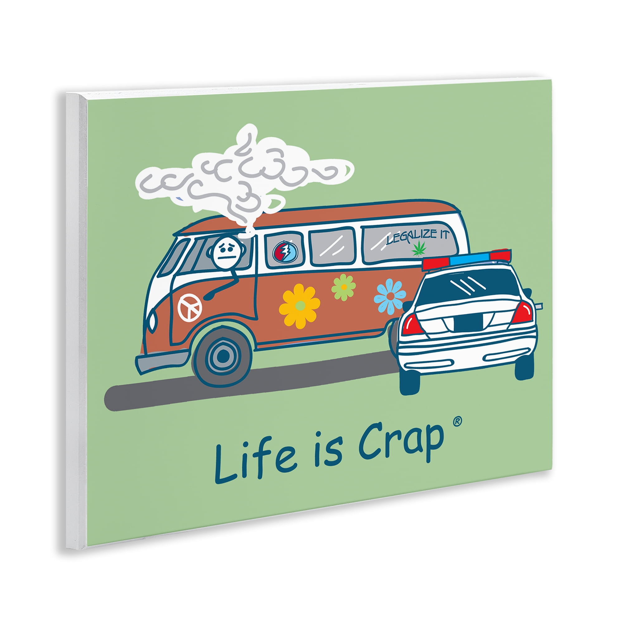Stupell Industries Caught Van Smoking Novelty & Humor Painting Unframed Art Print Wall Art, 14 x 11