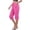 Hot Pink01, variant on cocolona Summer Capri Pants for Women Elastic Waist Drawstring Wide Leg Cropped Pants Fashion Solid Color Casual Trousers