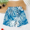thumbnail image 4 of Kids Boys Shorts Summer Tropical Palm Print Quick Dry Athletic Elastic Waist Shorts with Pockets Lightweight Stretchy Casual Beach,Size 4-5T, 4 of 7