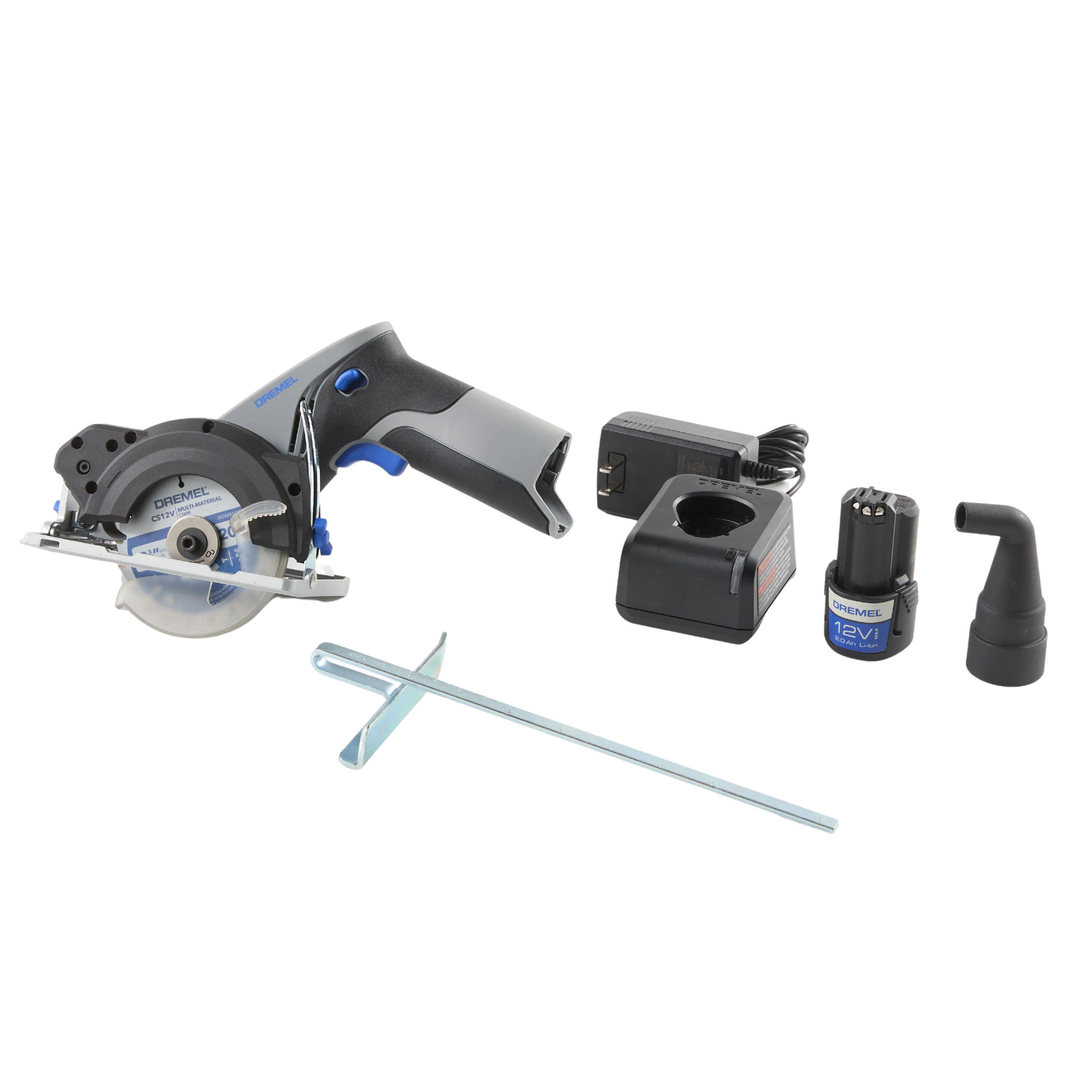 Dremel Blueprint 12V 3-3/8" Mini Circular Saw with Integrated Laser Guide, 2Ah Lithium-Ion Battery and Fast Charger (CS12V-S1)