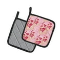 thumbnail image 2 of Caroline's Treasures Watercolor Pink Love Letter Pair of Pot Holders, 2 of 3