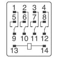 thumbnail image 3 of 12Vdc Coil General Purpose Power Relay My4Nj 4No 4Nc 14 Pins My4N-J Socket, 3 of 8
