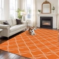 thumbnail image 3 of Rectangle Area Rug 5x8ft,Abstract Modern Orange Wave Line Washable Carpet Non-Slip Runner Accent Rugs Indoor Floor Mat for Bedroom Living Room Decor,Geometric Pattern Art, 3 of 9