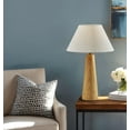 thumbnail image 2 of Adesso Brayden 27" 1-Light Natural Wood Table Lamp with Off-White Boucle Tapered Shade, 2 of 6