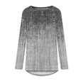 thumbnail image 4 of Brilliant Cyber·Monday Deals Womens Tops Clearance Fashion Loose Long Sleeve Round-Neck Blouse Printing T-Shirt Tops, 4 of 5