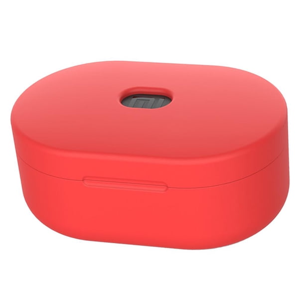 Funda protectora de silicona y funda para auriculares rojo