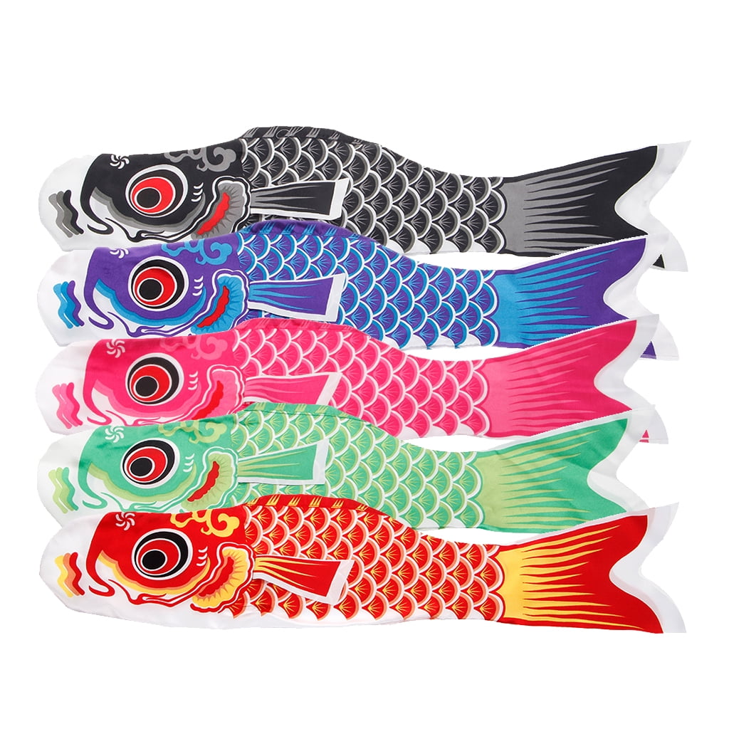 Details about   55cm Koi Nobori Carp Wind Socks Koinobori Colorful Fish Flag Hanging Wall Decor 