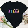 thumbnail image 4 of Staron Women's Casual Short Sleeve T-Shirt Easter Round Neck Basic Top Loose Comfy Relaxed Fashion Tee, Black L, 4 of 4