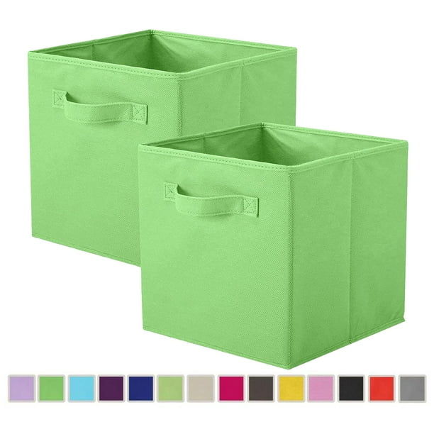 PinkSheep Foldable Fabric Storage Cube Bins, 11" Cube Organizer Basket