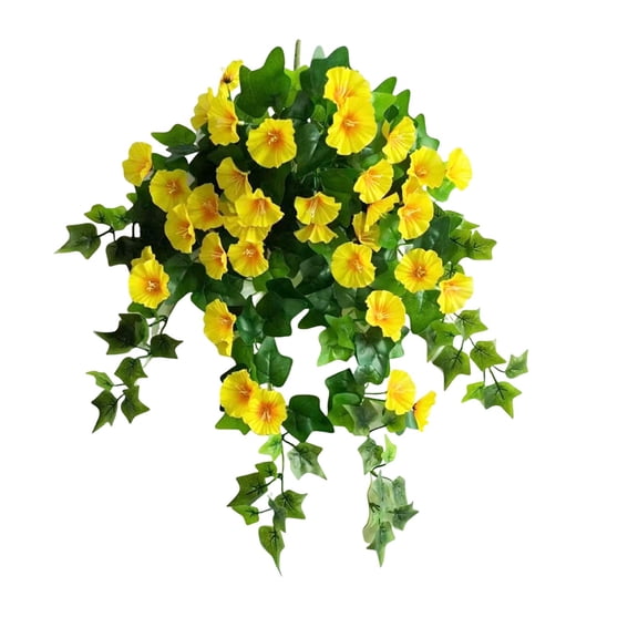 Clearance Under $10 Artificial flowers, Artificial Morning Glory Flowers For Spring Outdoor Hanging Decoration Wall Wisteria Hanging Basket Plants For Wedding Corridor Yard Gardens Patios Balcon
