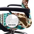 thumbnail image 5 of POLERO Geometric Cow Print Comfy One Piece Office Swivel Chair Cover, Stretch Elastic Cloth Office Chair Cover for Home, 5 of 7