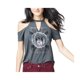 thumbnail image 1 of Camiseta gráfica Aeropostale Chaos para mujer gris XS, 1 of 2