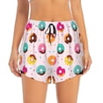 thumbnail image 2 of Goofa Donut Printed Women 2 in 1 Running Shorts,Quick Dry Athletic Workout Shorts,High Waisted Athletic Shorts with Liner Pockets-Medium, 2 of 9