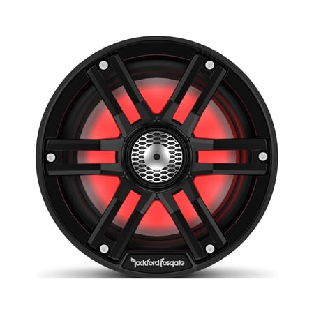Rockford Fosgate 1 Pair M2-8B M2 Series 8 Marine Black & Stainless Grilles Included + (1) PMX-RGB Optix LIght Controller + (2) RGB-25 25 Extension Cable