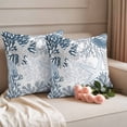 thumbnail image 2 of Lack Blue Coastal Outdoor Waterproof Pillow Covers, Grey Blue Sea Coral Starfish Nautical Decorative Square Throw Pillowcase Sofa Cushion Sham for Patio/Couch/Chair, 20"x20" 2 Pack, 2 of 8