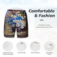 thumbnail image 4 of Kdxio Still Life Flowers Print Men'S Swim Trunks With Compression Liner 7 Inch Inseam Quick Dry Swim Shorts, 4 of 7