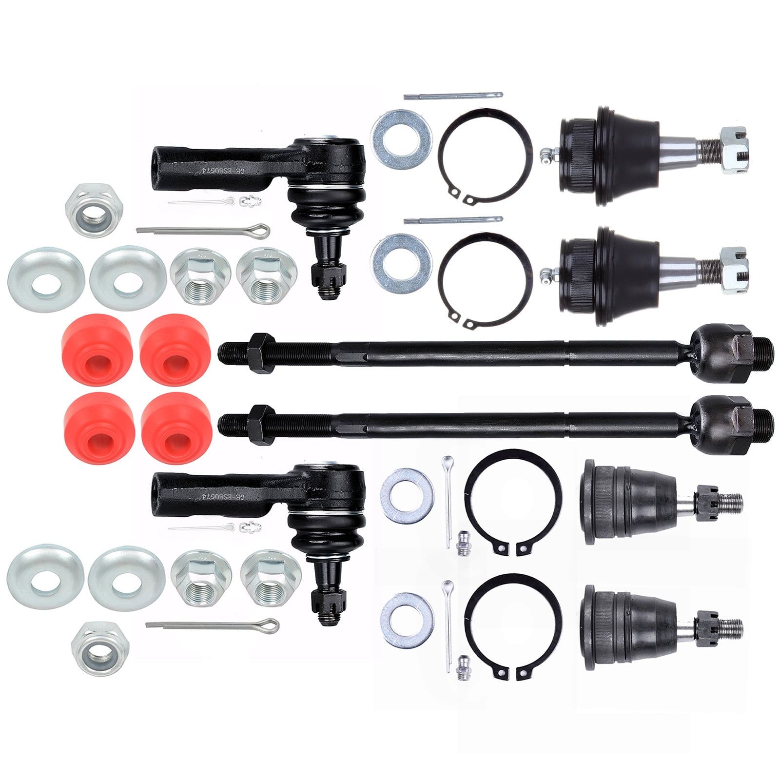 ECCPP - 10PC Inner Tie Rod End Lower Ball Joint Outer Tie Rod End Sway Bar Bushing Upper Ball Joint - Compatible with 2011-2012 for Ram 1500 - ES80574 EV800098 K7300 K7411 K80628 Suspension Kit