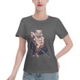 thumbnail image 1 of Women's Basic Short Sleeve T-Shirt Demon Slayer Blade Inosuke, 1 of 6