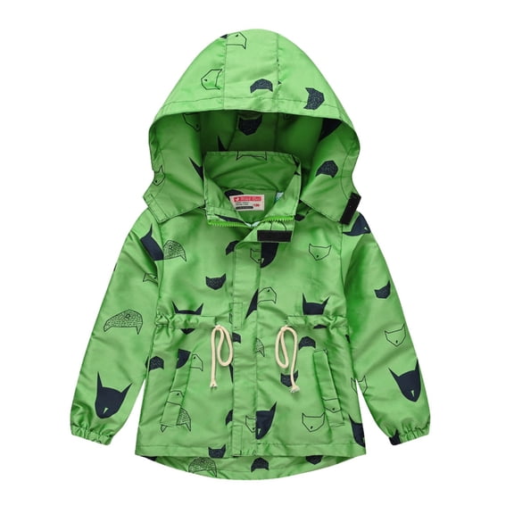 Gubotare Winter Coats For Boys Padded Winter Coat Water-Resistant Puffer Jacket with Removable Hood,Green 9-10 Years