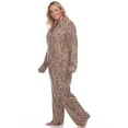 thumbnail image 2 of White Mark Womens Plus Size Long Sleeve Dots Pajama Set, 2 of 4