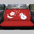 thumbnail image 3 of Psesaysky Christmas Car Back Seat Covers with Santa Snowman Art, 2 Piece Universal Bench Seat Covers for Auto SUV Sedan Van, Waterproof Dirt Proof Pet Protection, 3 of 4