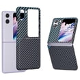 thumbnail image 1 of For Oppo Find N2 Flip 5g Cell Phone Case Carbon Fiber Texture Leather+pc Folding Cover, 1 of 5
