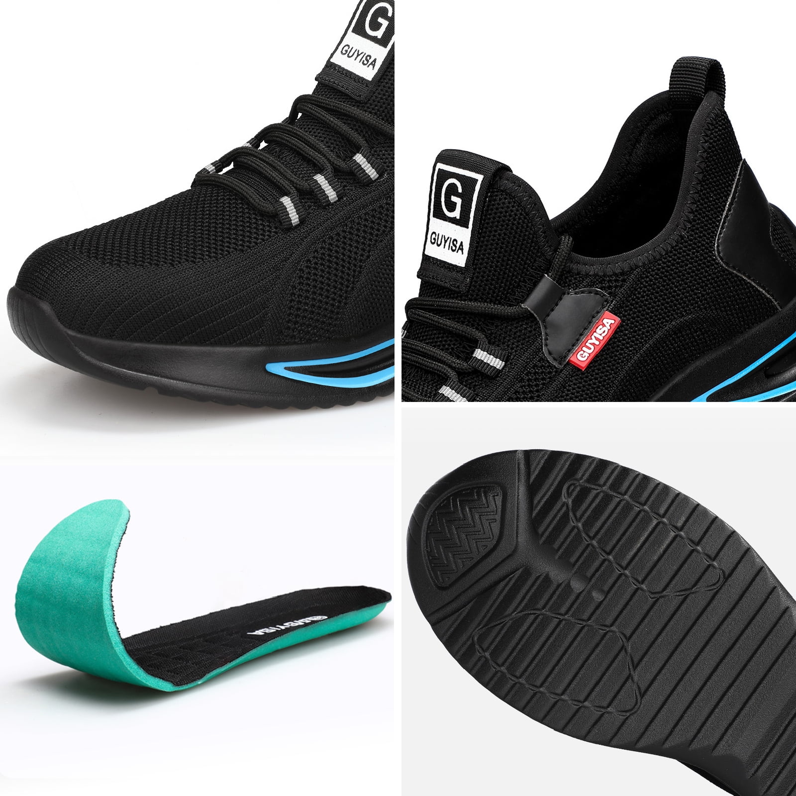 Men's Steel Toe Shoes Slip Resistant Puncture Safety Work Sneakers