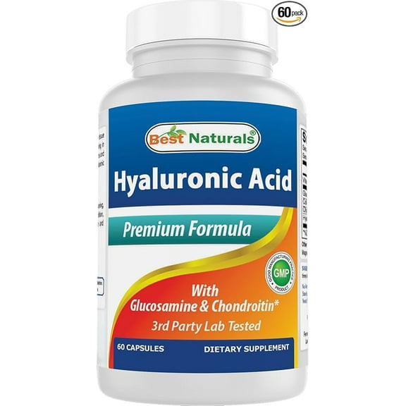 Best Naturals Hyaluronic Acid 100 mg 60 Capsules