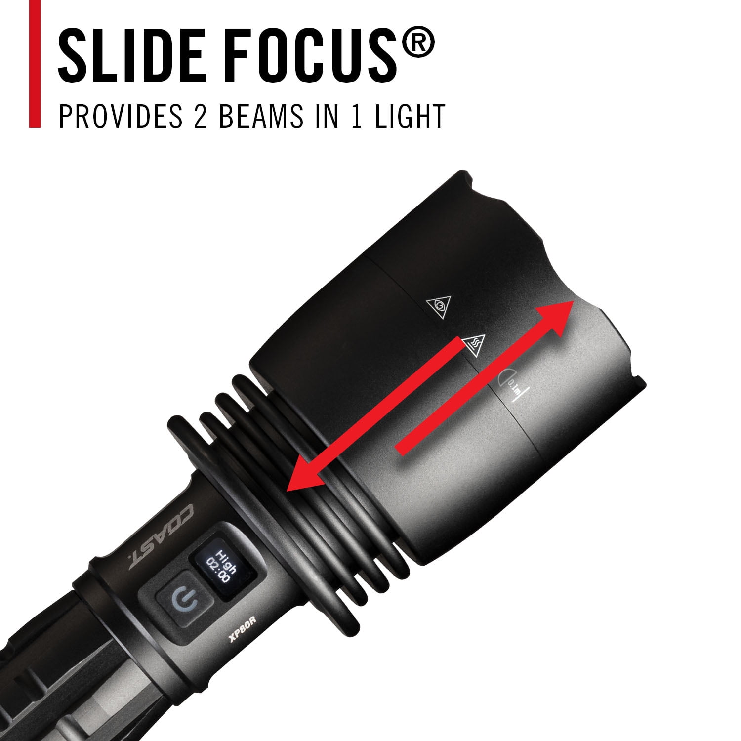 COAST XP80R 15000 Lumen Rechargeable Dual-Power LED Flashlight