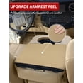 thumbnail image 6 of KBH Center Console Cover for Ford F250 F350 1999-2010, Washable Fabric Middle Console Arm Rest Lid Covering for Truck Interior Accessories, Beige(Fits Jump Seat Console Only), 6 of 8