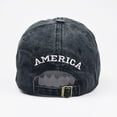 thumbnail image 6 of AOOCHASLIY Hats for Women Clearance Adult Classic American Flag Washed Old Letter American Sunshade Baseball Cap, 6 of 7