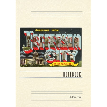 Vintage Lined Notebook Greetings from Jefferson City (Paperback)