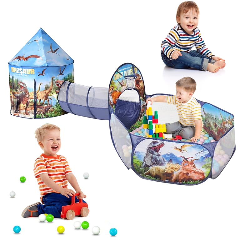 YoYFUN 3-in-1 Kids Play Tent with Ball Pit and Tunnel photo 1