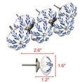 thumbnail image 2 of Unique Bargains Nickel Finished Hand Painted Ceramic Cabinet Knob Set of 6, 2 of 7