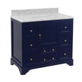 thumbnail image 4 of Madison 42" Bathroom Vanity with Royal Blue Cabinet and Carrara Marble Top, 4 of 6