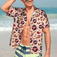thumbnail image 5 of Lsque rock music Skull record pattern Hawaiian Shirt for Men, Unisex Summer Beach Casual Short Sleeve Button Down Shirts-X-Large, 5 of 9